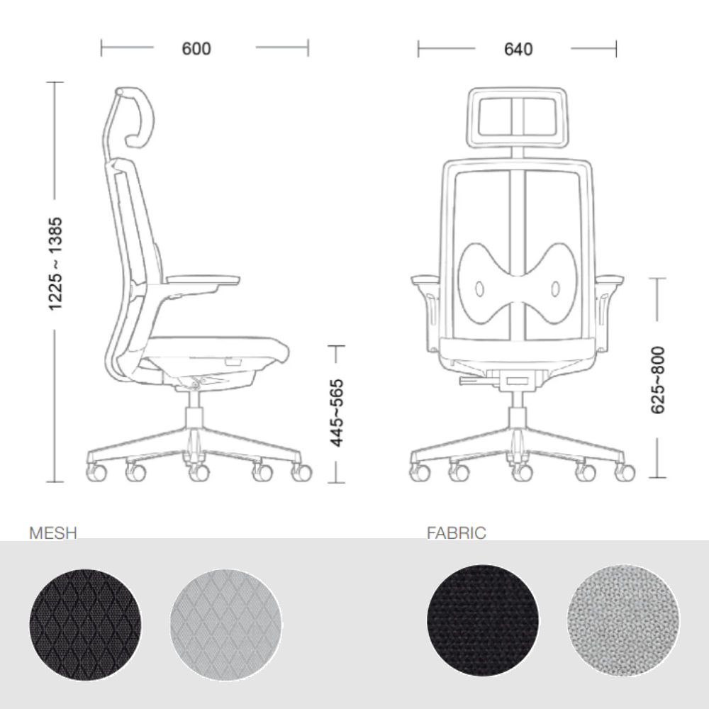 Butterfly High Back Lumbar Support Ergonomic Office Chair - Gavisco Office Furniture