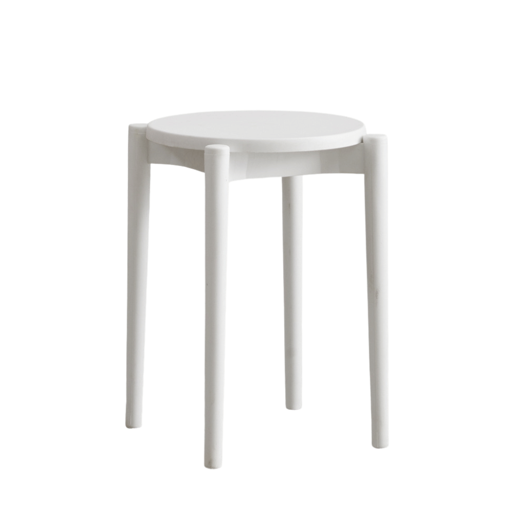 Button Stackable Plastic Round Stool