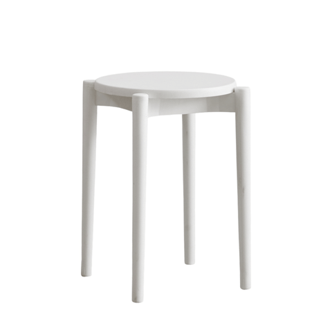 Button Stackable Plastic Round Stool