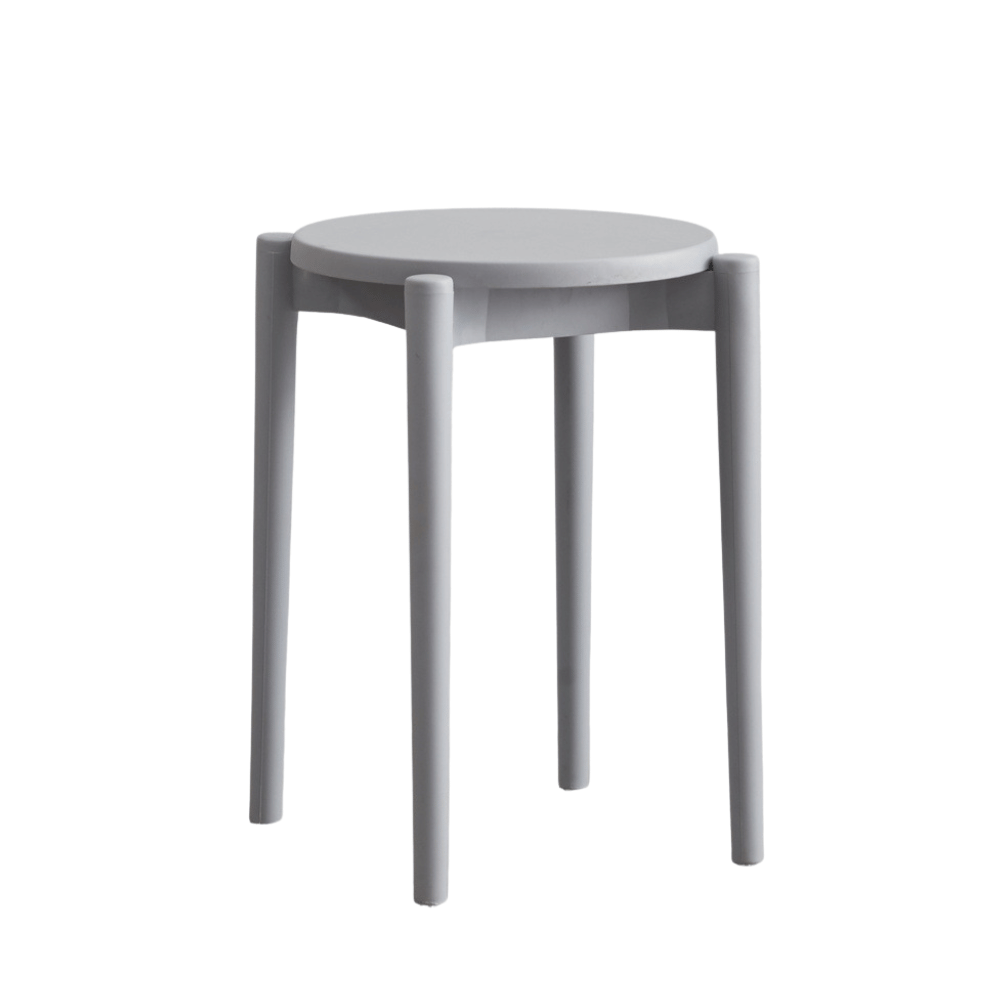 Button Stackable Plastic Round Stool