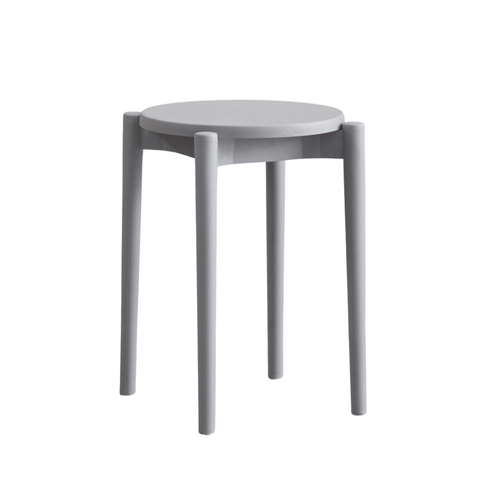 Button Stackable Plastic Round Stool