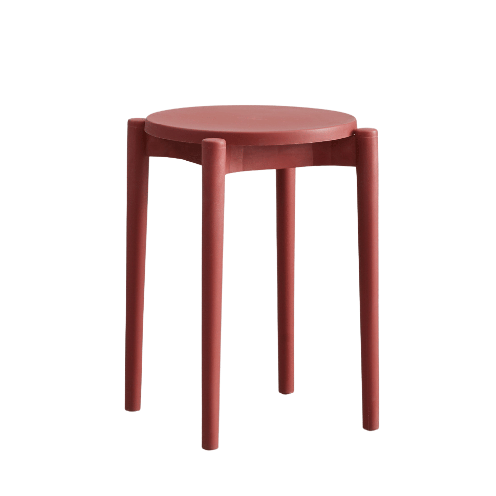 Button Stackable Plastic Round Stool