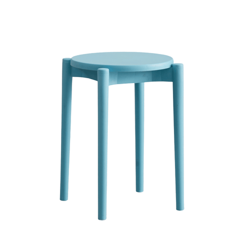 Button Stackable Plastic Round Stool