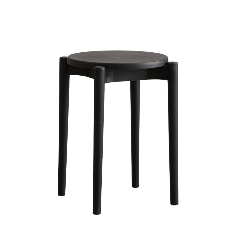Button Stackable Plastic Round Stool
