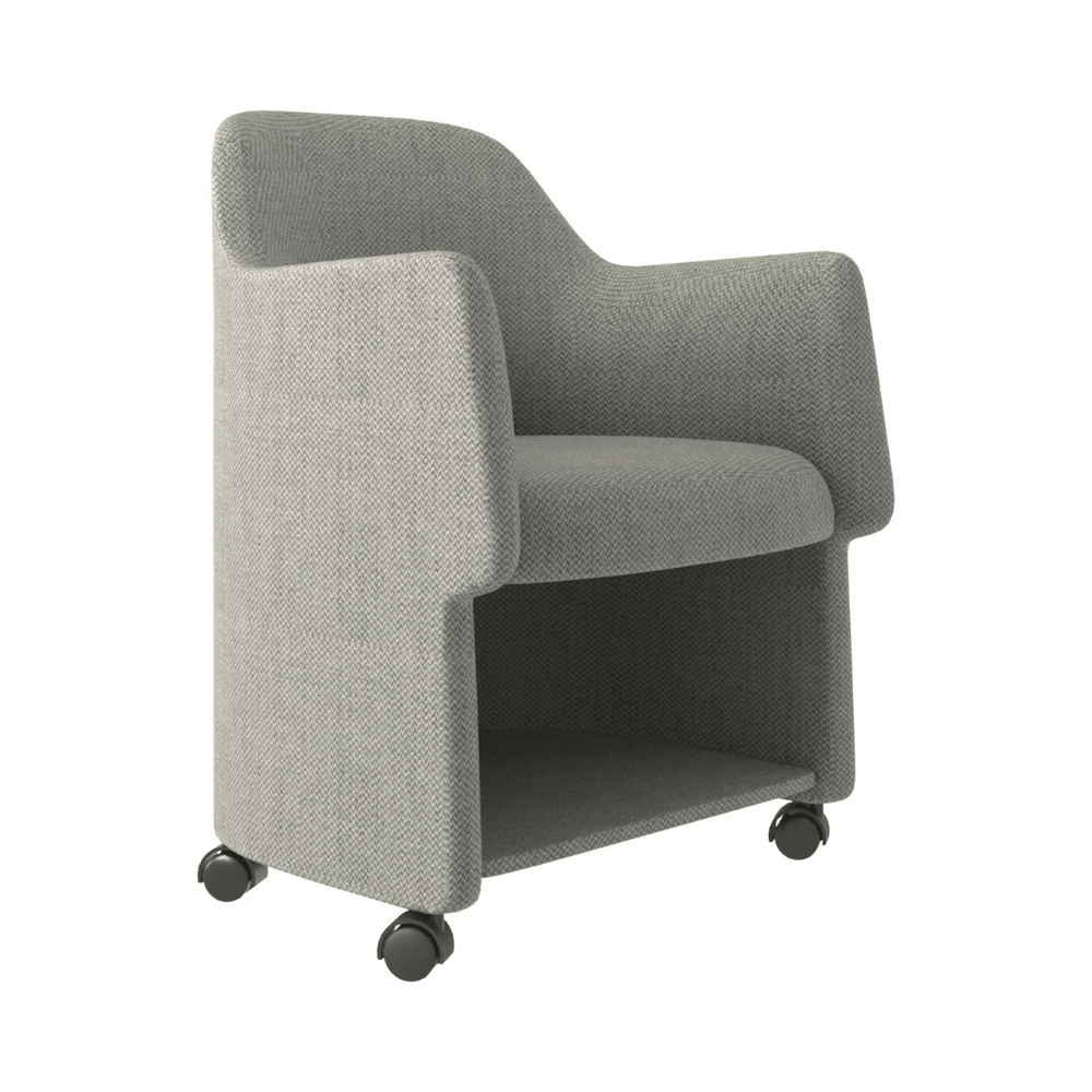 Cactus-A Fabric Office Training Chair with Storage - Gavisco Office Furniture