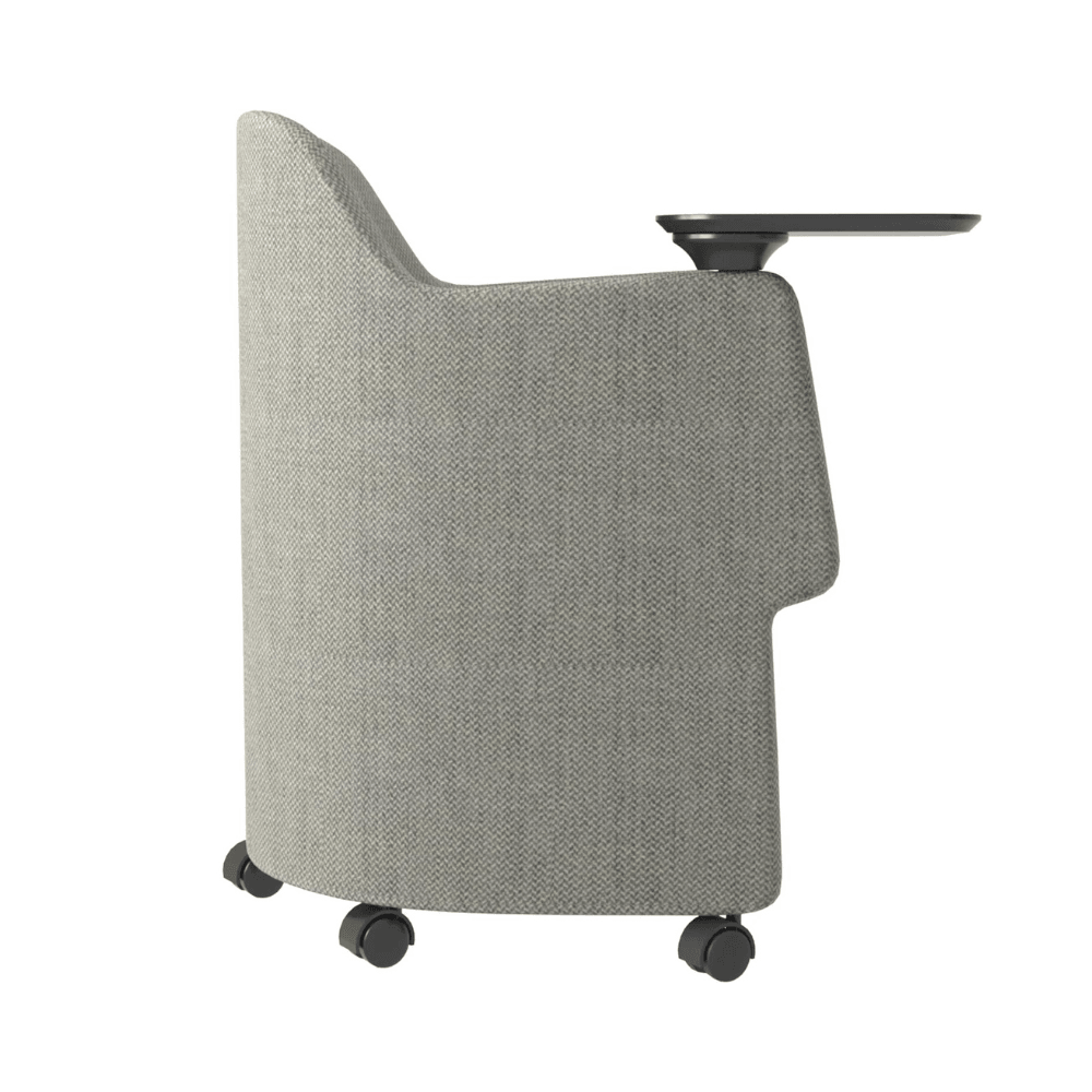 Cactus Fabric Office Training Chair with Storage and Writing Board - Gavisco Premium Office Furniture