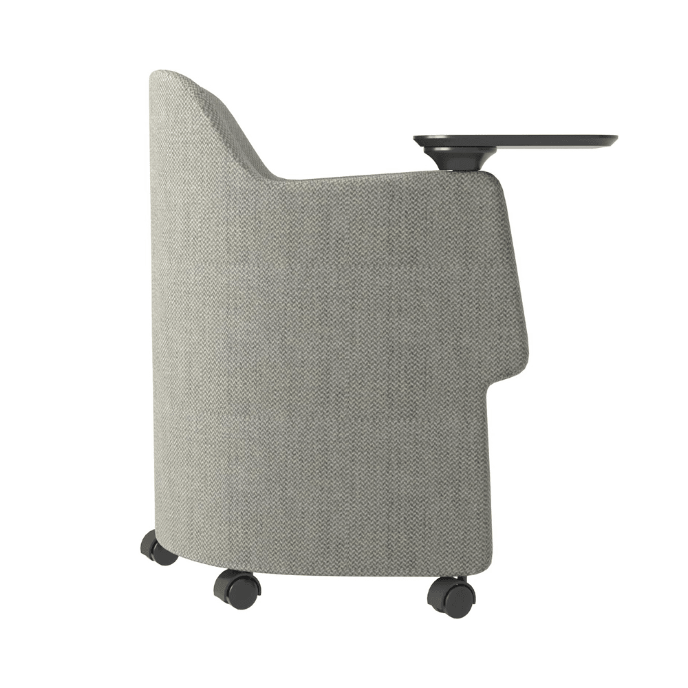 Cactus-B Fabric Office Training Chair with Storage and Writing Board - Gavisco Office Furniture