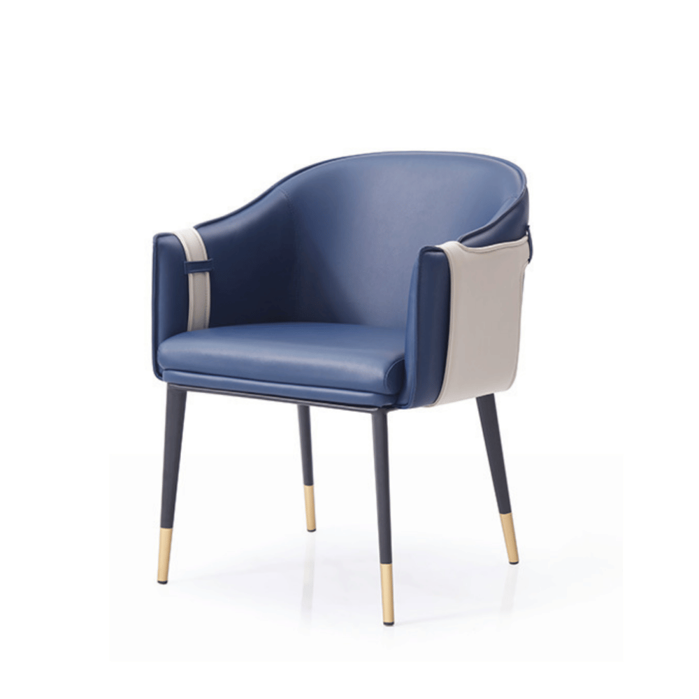 Calder Leather Solid Wood Dining Chair