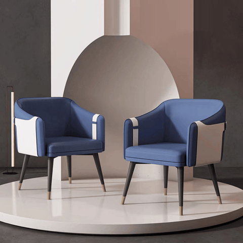 Calder Leather Solid Wood Dining Chair