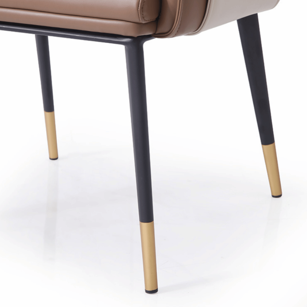 Calder Leather Solid Wood Dining Chair