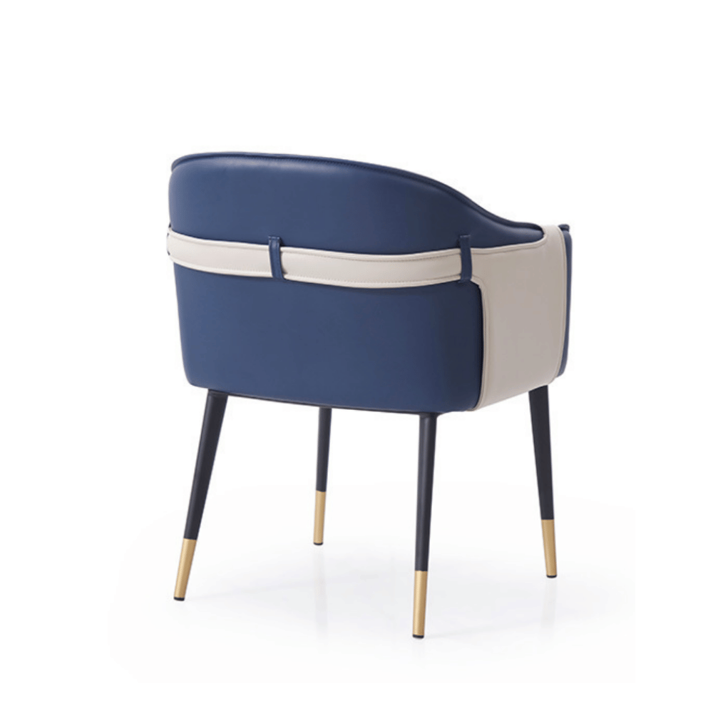 Calder Leather Solid Wood Dining Chair