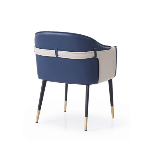 Calder Leather Solid Wood Dining Chair