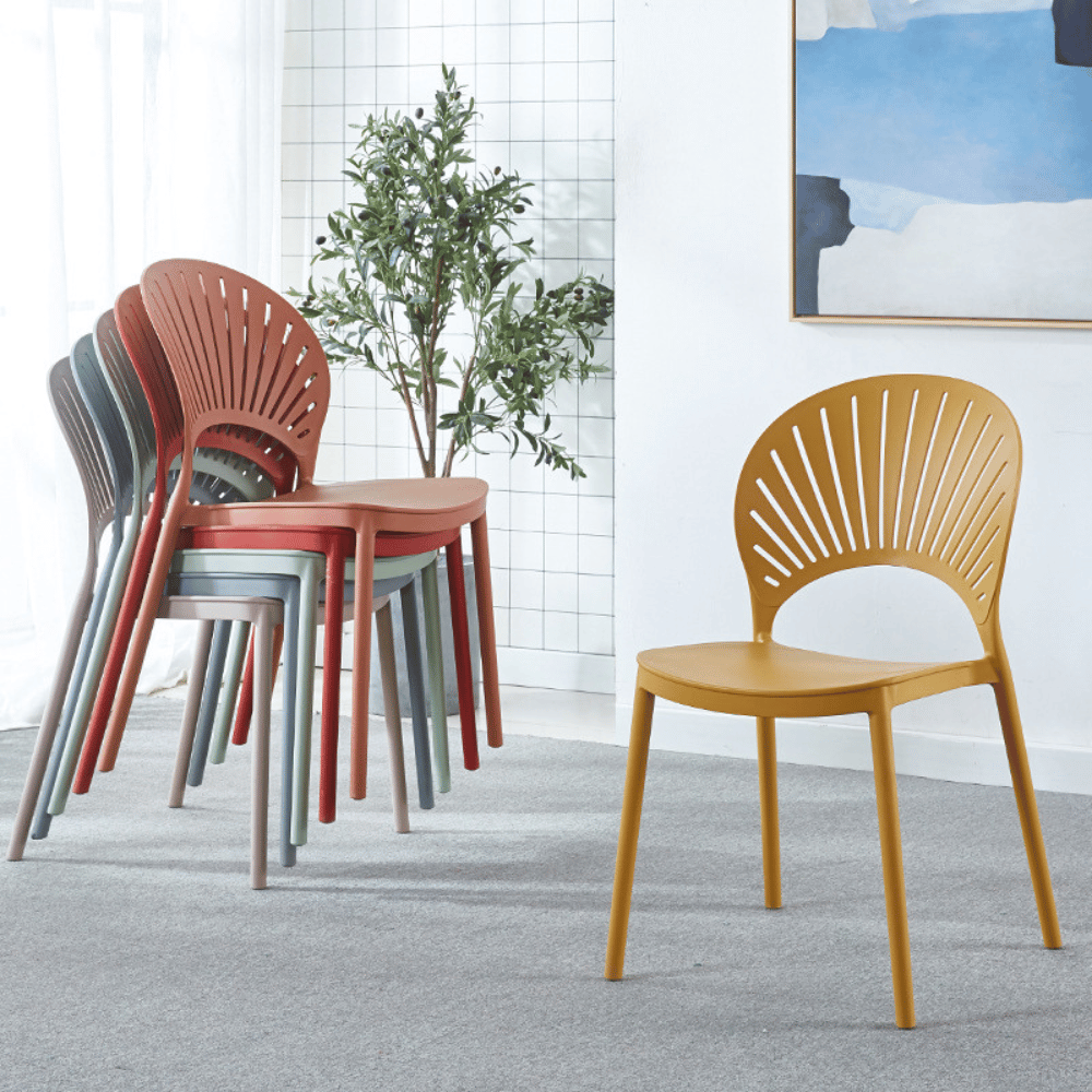 Cameo Modern Stackable Plastic Dining Chair