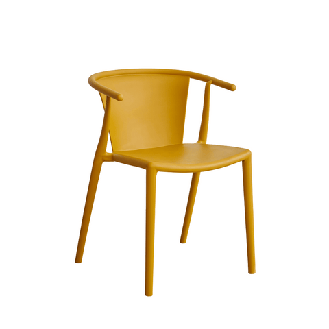 Charles Modern Stackable Plastic Dining Arm Chair