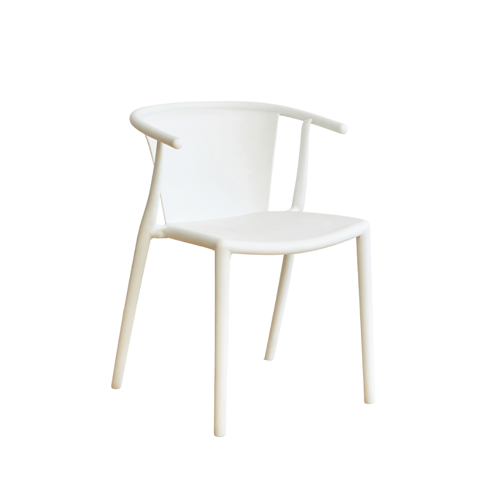 Charles Modern Stackable Plastic Dining Arm Chair