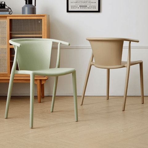 Charles Modern Stackable Plastic Dining Arm Chair