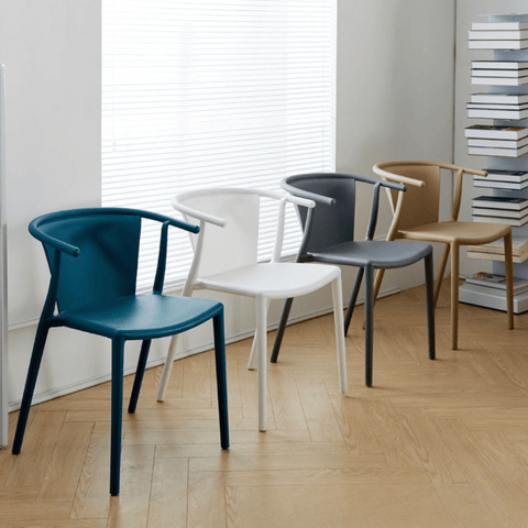 Charles Modern Stackable Plastic Dining Arm Chair