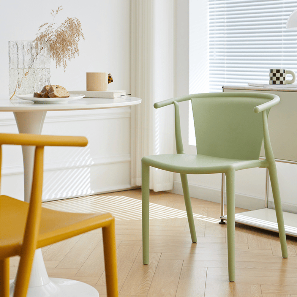 Charles Modern Stackable Plastic Dining Arm Chair