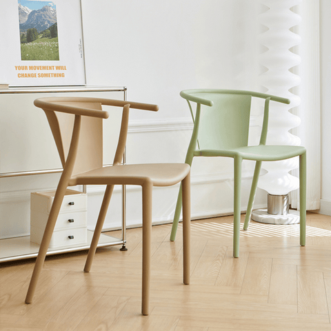 Charles Modern Stackable Plastic Dining Arm Chair