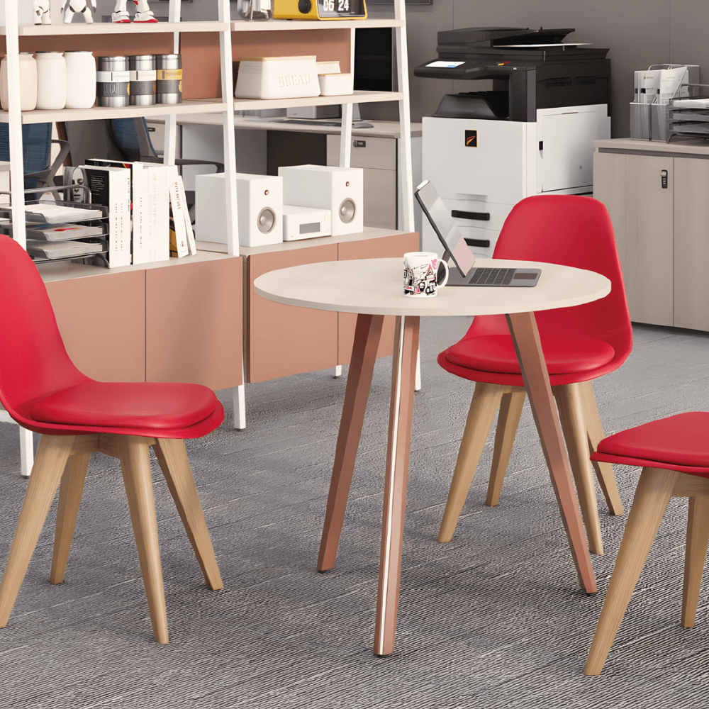 Chit-B Metal Leg Small Meeting Round Table