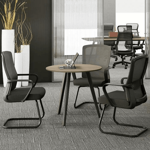 Chit-B Metal Leg Small Meeting Round Table