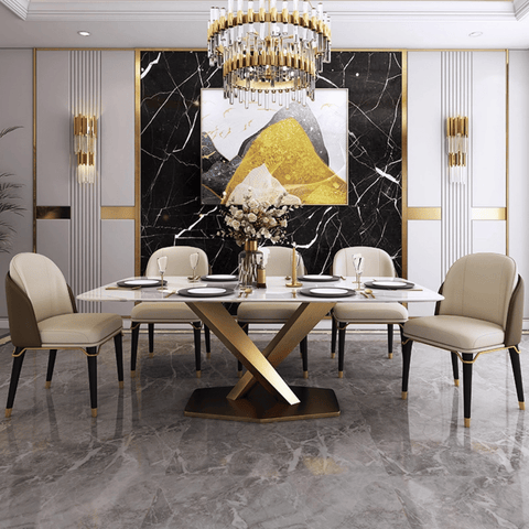 Chloe Modern Luxury Leather Dining Room Side Chair
