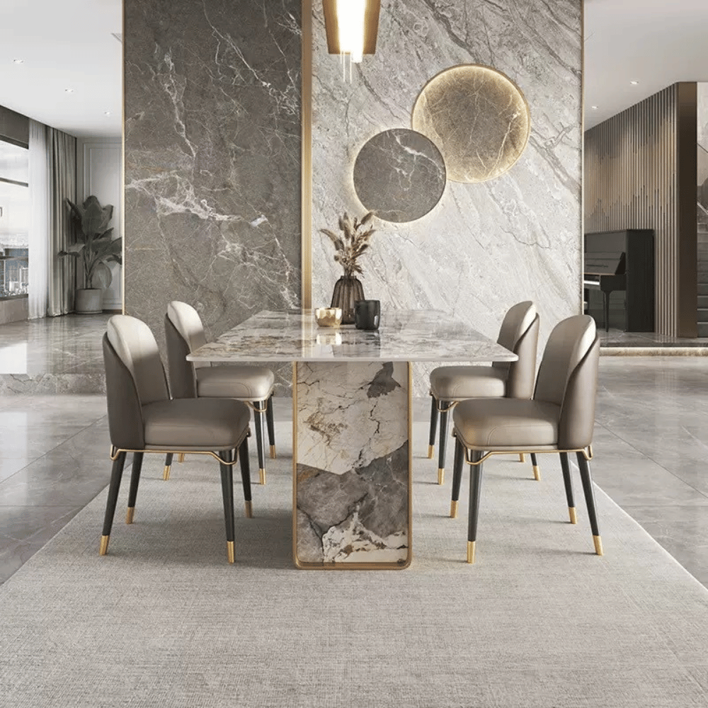 Chloe Modern Luxury Leather Dining Room Side Chair