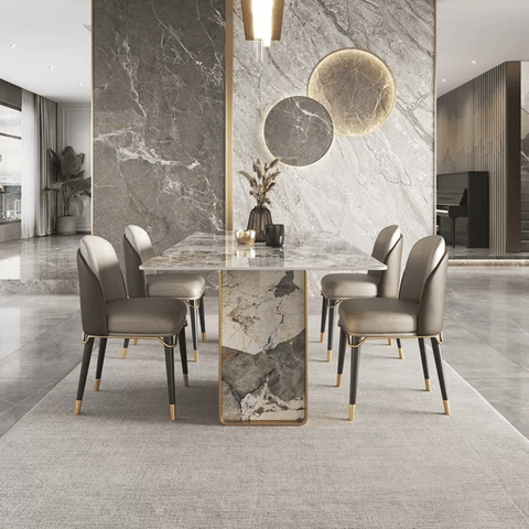 Chloe Modern Luxury Leather Dining Room Side Chair