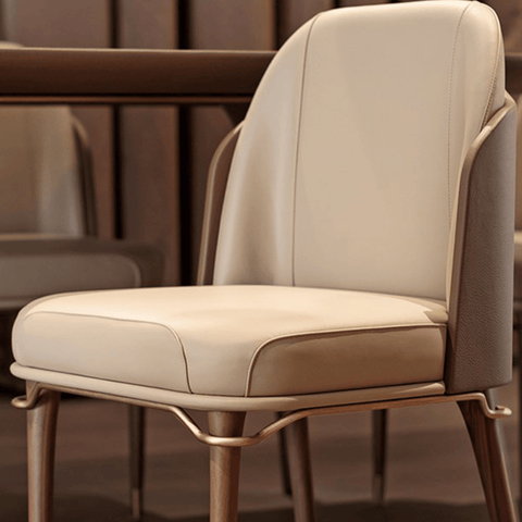 Chloe Modern Luxury Leather Dining Room Side Chair