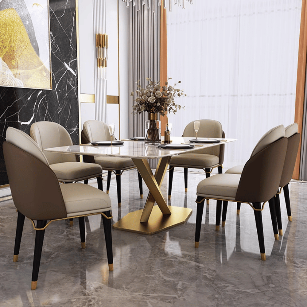 Chloe Modern Luxury Leather Dining Room Side Chair
