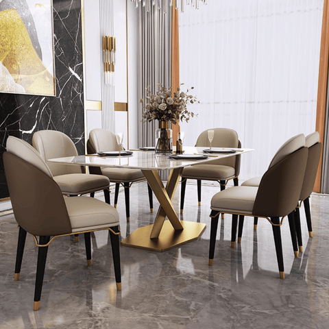 Chloe Modern Luxury Leather Dining Room Side Chair