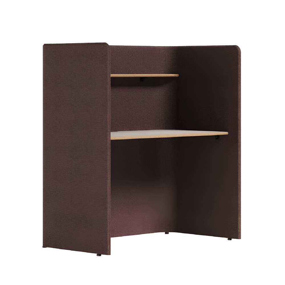 Chocolate Acoustic Office Workstation Pod