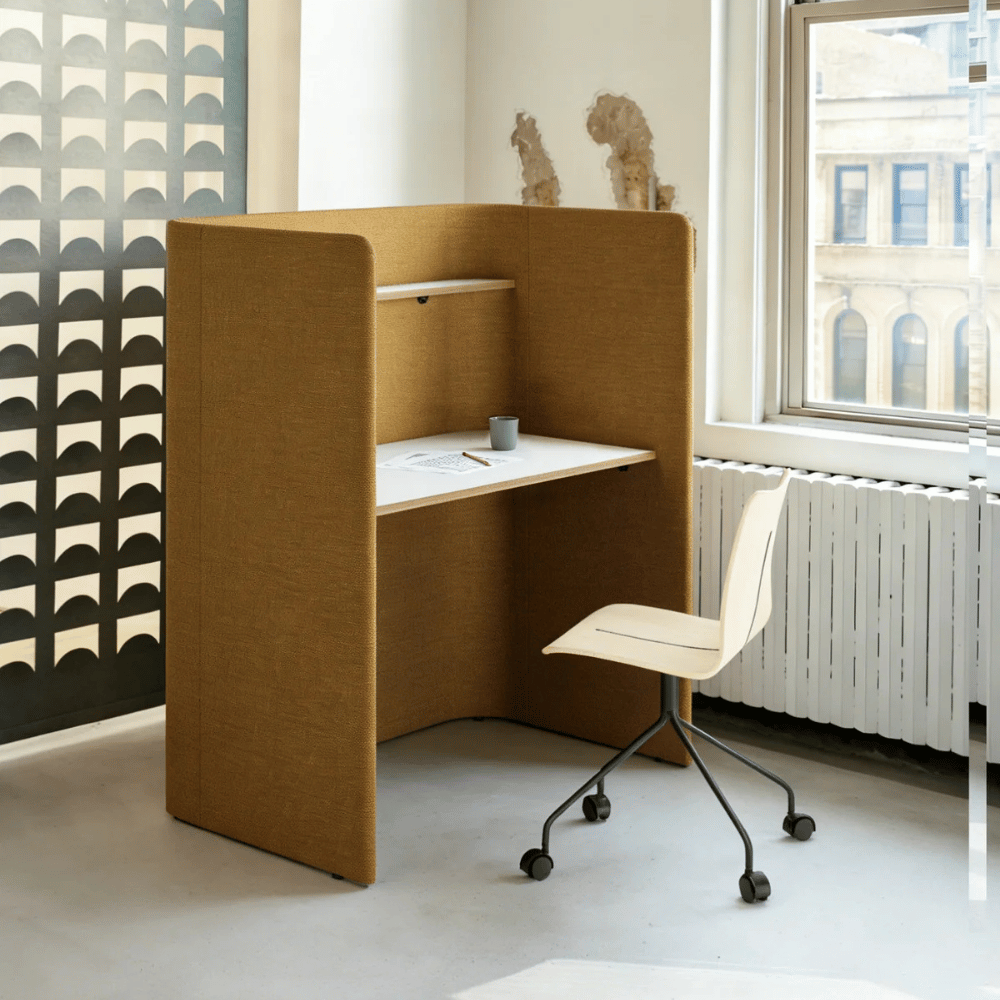 Chocolate Acoustic Office Workstation Pod