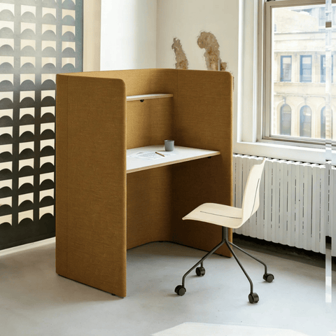 Chocolate Acoustic Office Workstation Pod