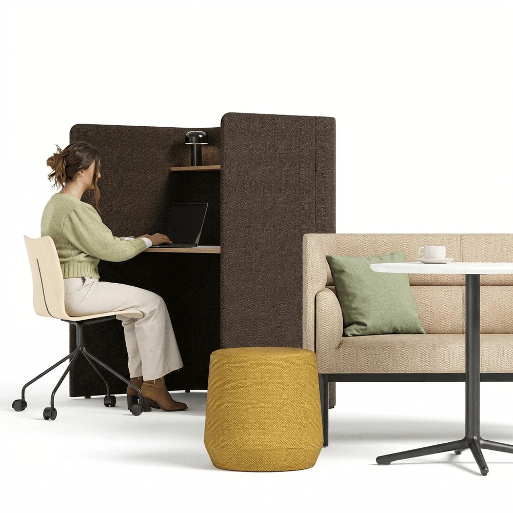 Chocolate Acoustic Office Workstation Pod