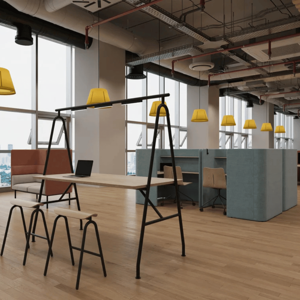 Chocolate Acoustic Office Workstation Pod