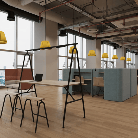 Chocolate Acoustic Office Workstation Pod