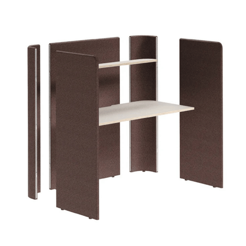 Chocolate Acoustic Office Workstation Pod
