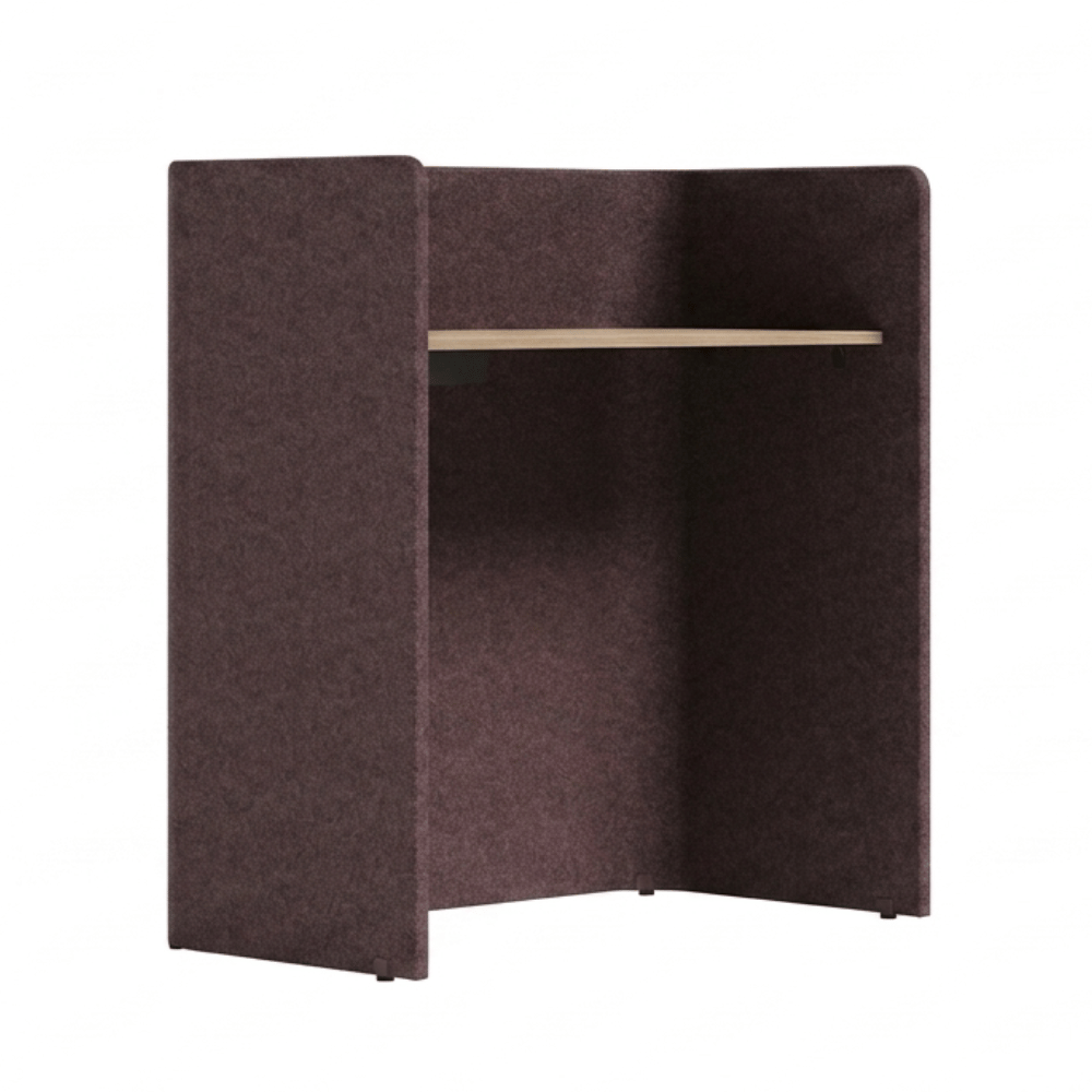 Chocolate Acoustic Office Workstation Pod