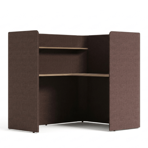 Chocolate Acoustic Office Workstation Pod