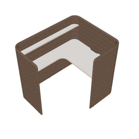 Chocolate Acoustic Office Workstation Pod
