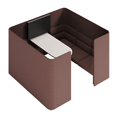 Chocolate Acoustic Sofa Retreat Booth Meeting Pod