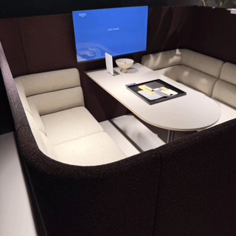 Chocolate Acoustic Sofa Retreat Booth Meeting Pod