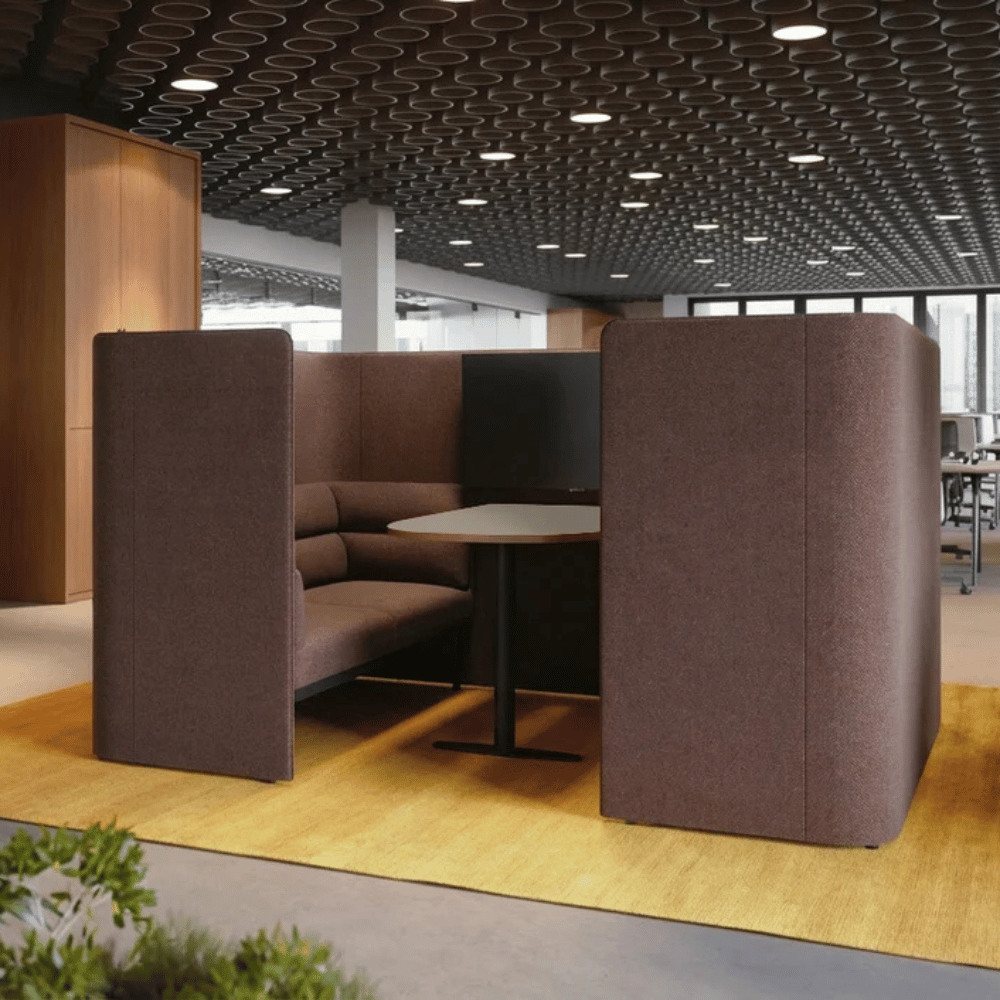 Chocolate Acoustic Sofa Retreat Booth Meeting Pod