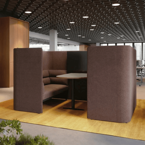 Chocolate Acoustic Sofa Retreat Booth Meeting Pod