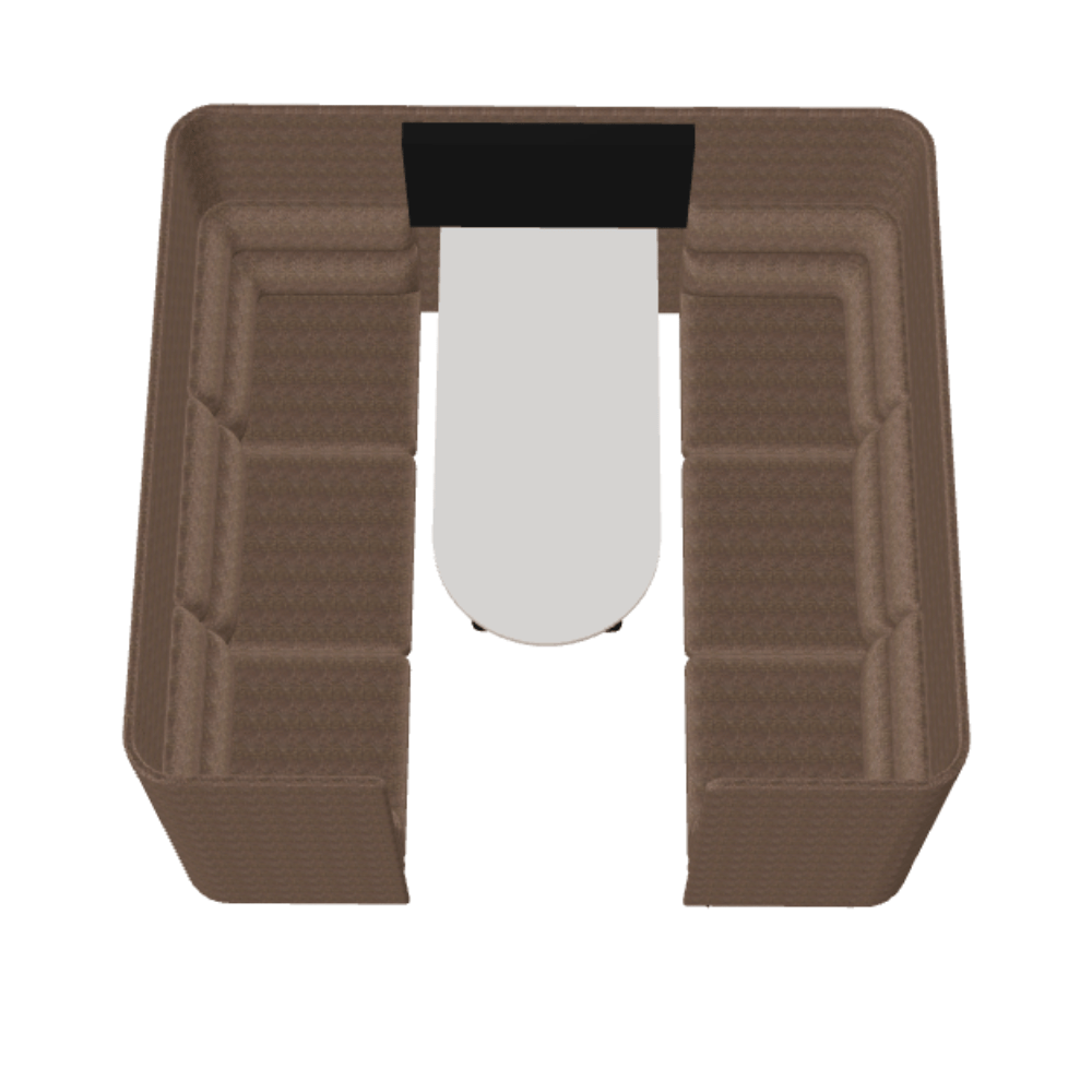 Chocolate Acoustic Sofa Retreat Booth Meeting Pod