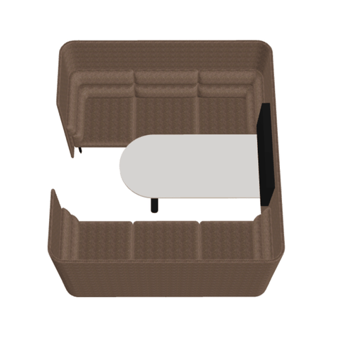 Chocolate Acoustic Sofa Retreat Booth Meeting Pod