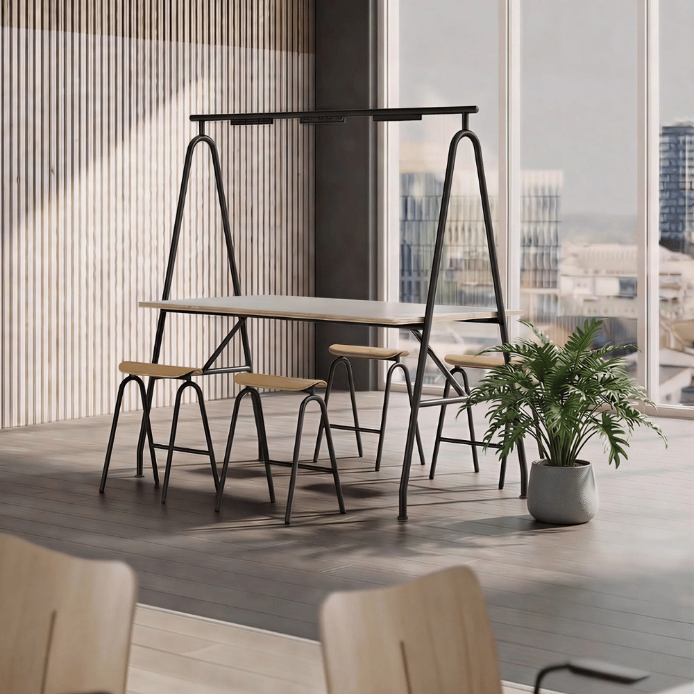 Chocolate Conference Meeting High Bar Table
