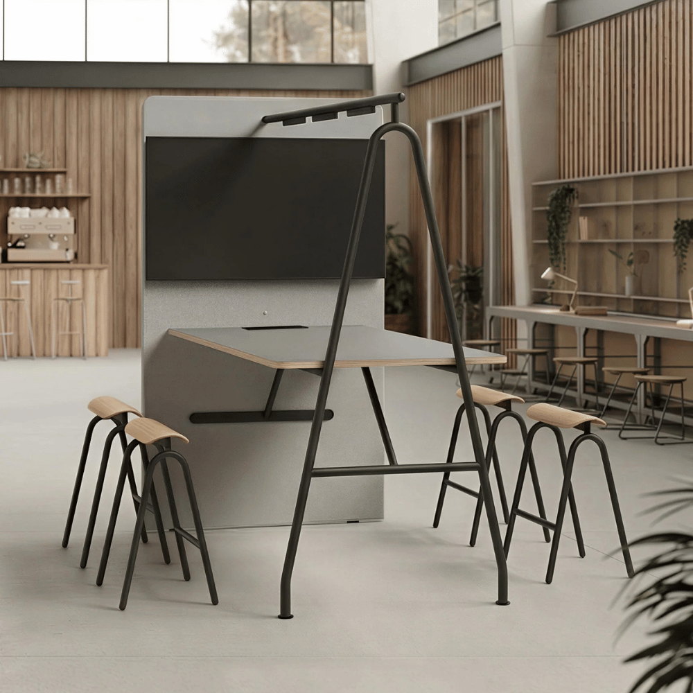 Chocolate Conference Meeting High Bar Table