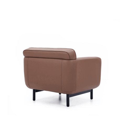 Circle Single Seater Leather Office Lounge Sofa - Gavisco Office Furniture